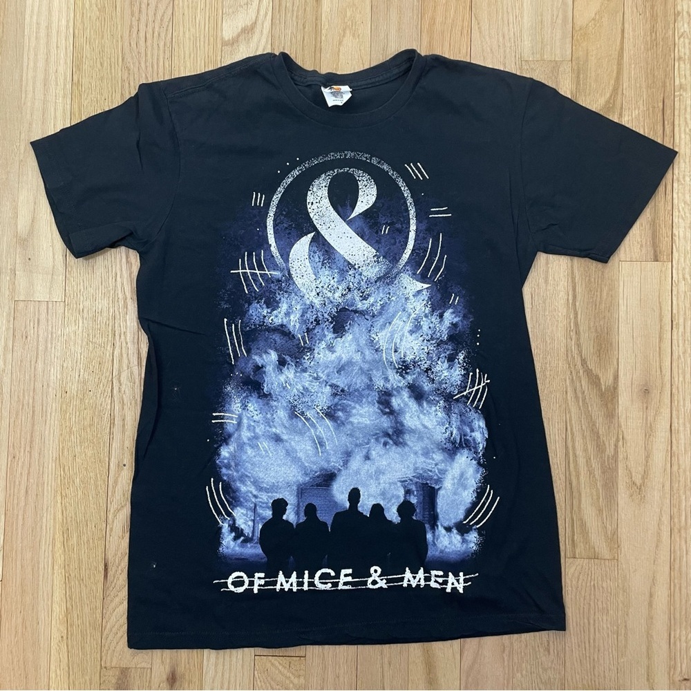 Of Mice & Men Tee Band T-Shirt Y2K Black Small Tour Concert Merch Emo Metalcore